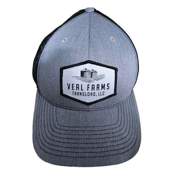 Richardson Style 112 Trucker Hat Veal Farms Transload LLC Grey Black Snapback - Picture 1 of 5